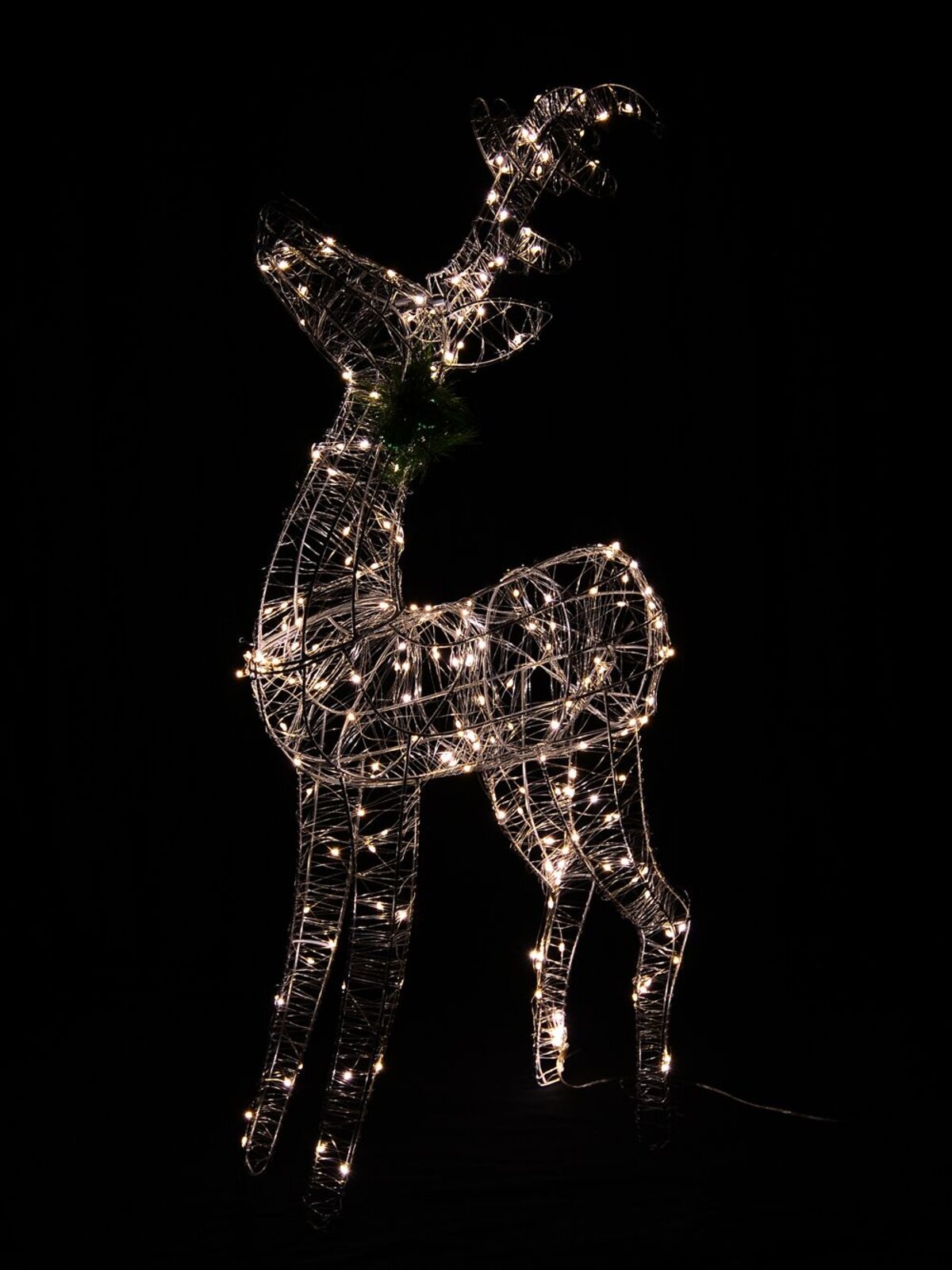 Neutral White LED String Light 3D Reindeer Display - 1.1m — image 2