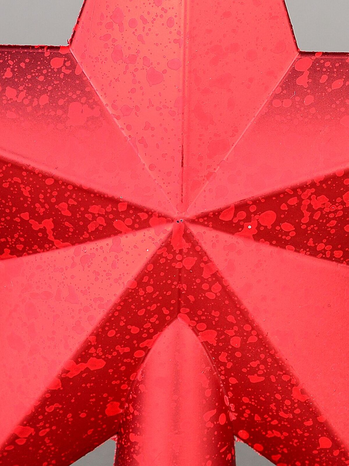 Red 3D Star With Splatter Pattern Christmas Tree Top Decoration - 20cm — image 4