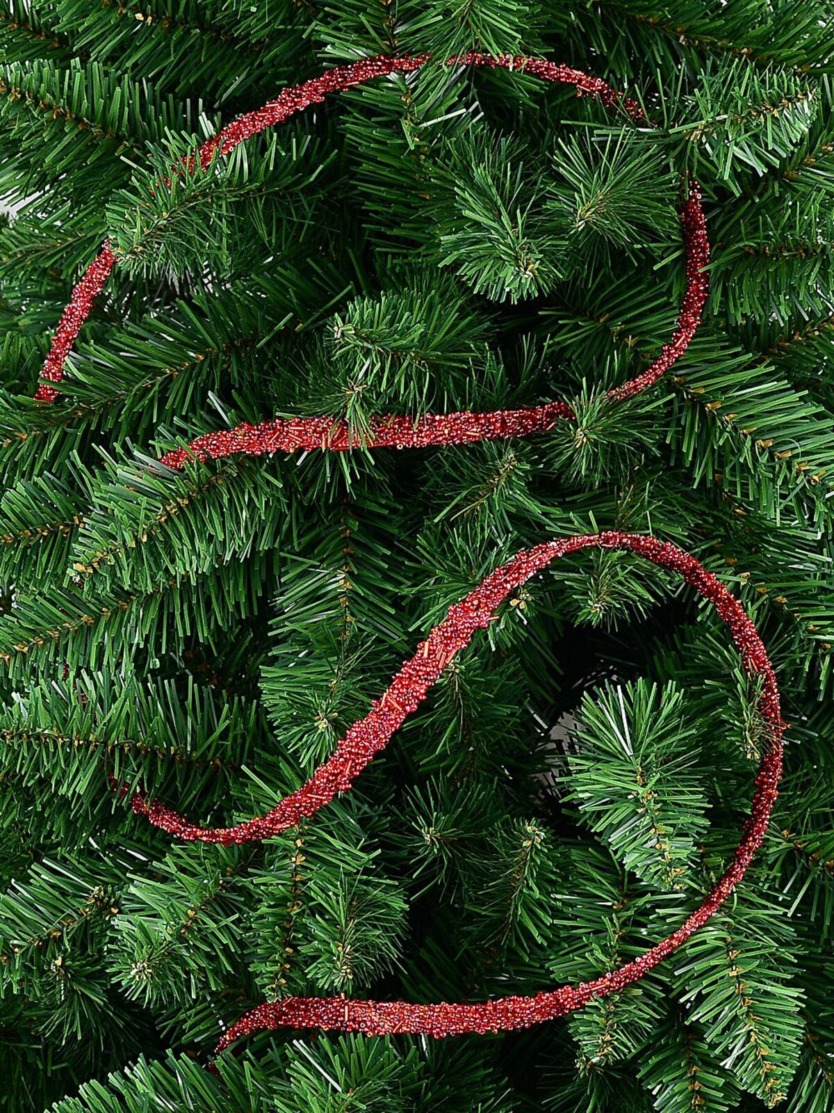 Red Beaded Woven Ribbon Dynamic Drape Garland | 1.8m — image 2