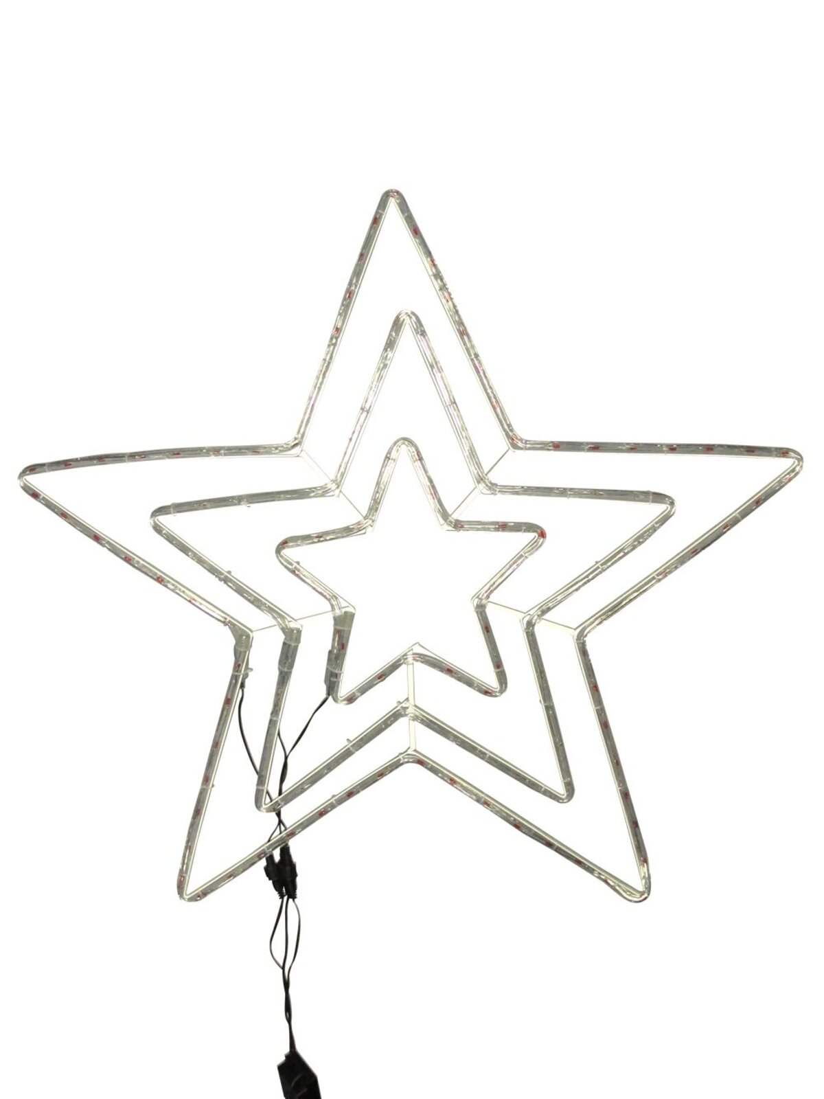 Red & Cool White Triple Christmas Star LED Rope Light Silhouette - 80cm — image 5