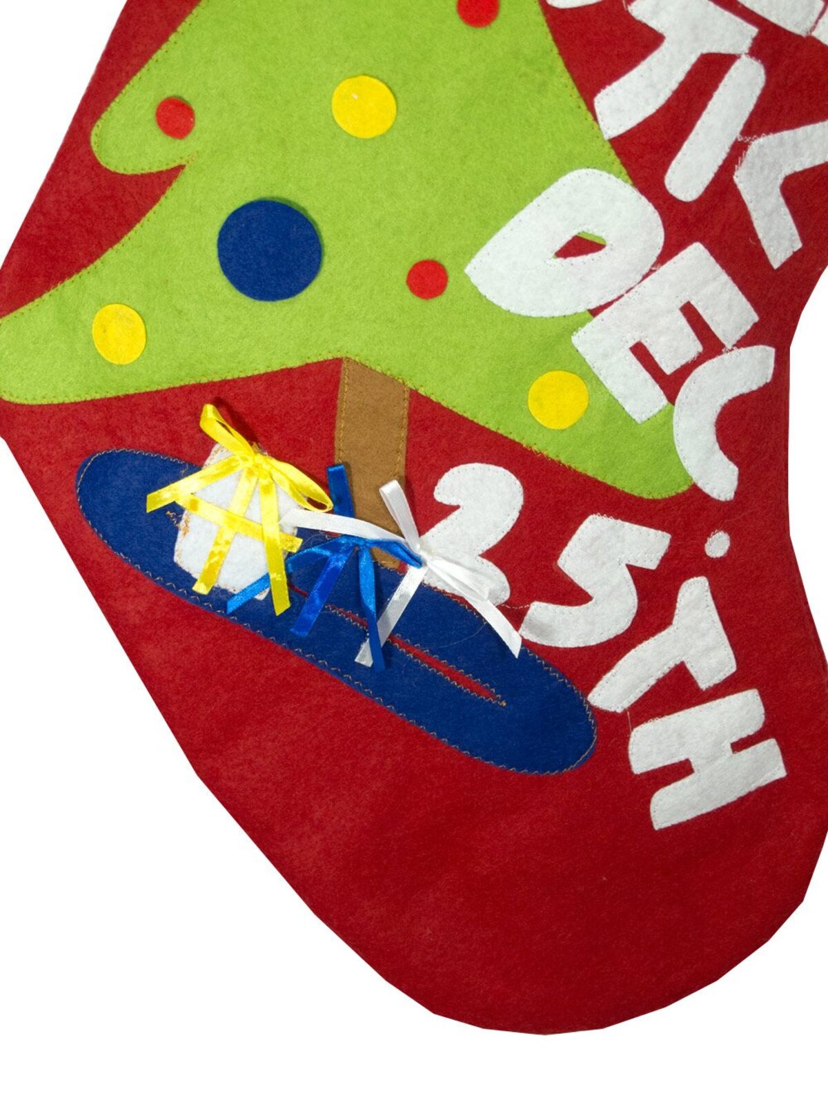 Red Felt Stocking 'Don't Open Til Dec 25th' - 70cm — image 7