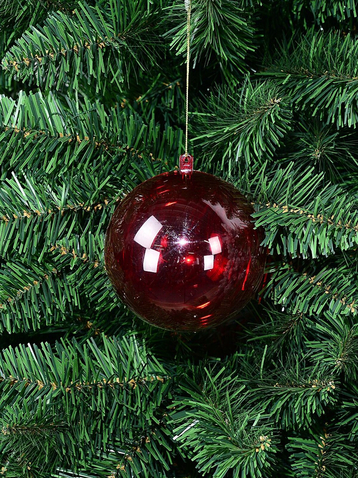 Red Lustrous Signature Transparent Bauble | 10cm — image 2