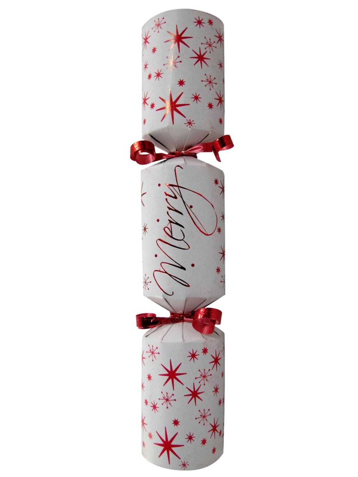 Red & White With Merry Christmas & Stars Bon Bons - 20 x 22cm