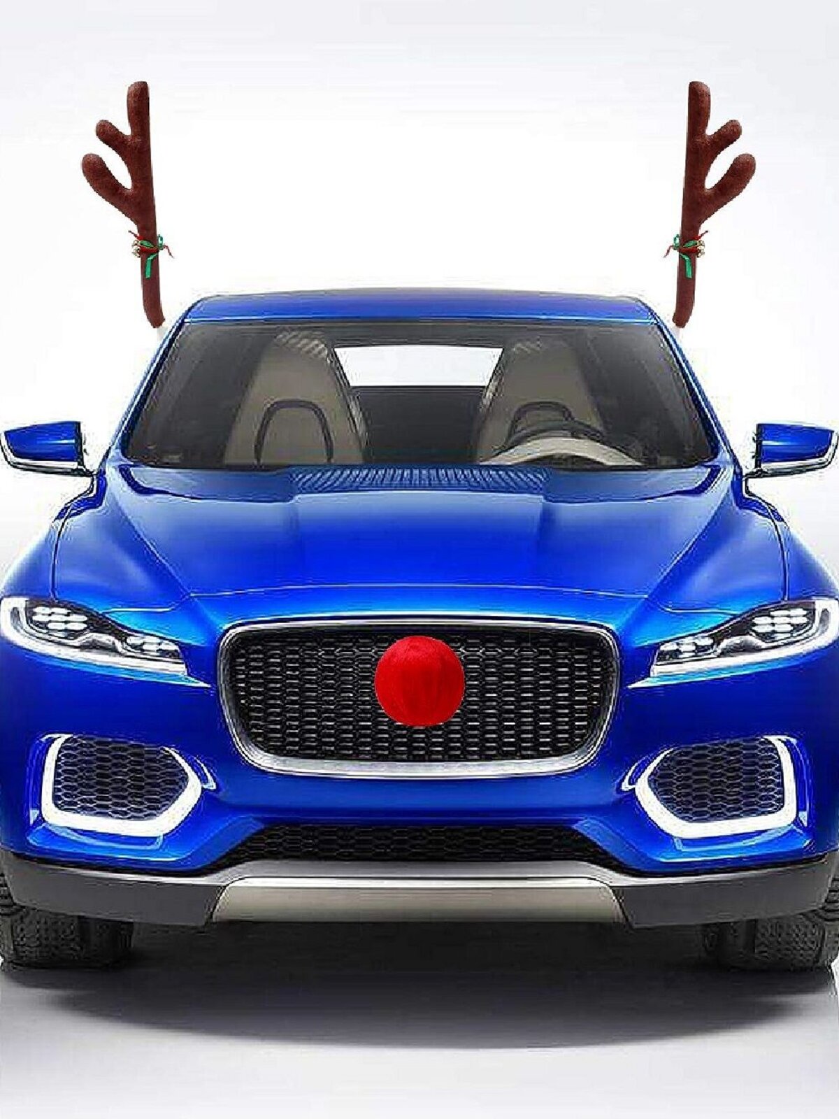 Reindeer Novelty Car Antlers & Red Nose - One size fits most vehicles — image 4