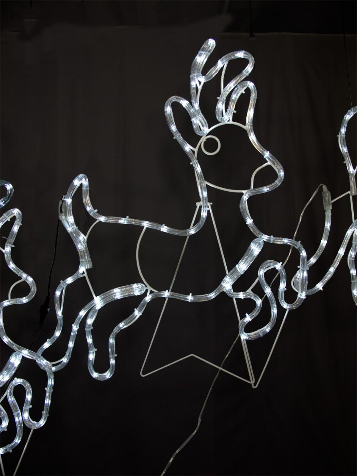 Santa, Sleigh & Reindeers LED Rope Light Silhouette - 2.5m — image 4
