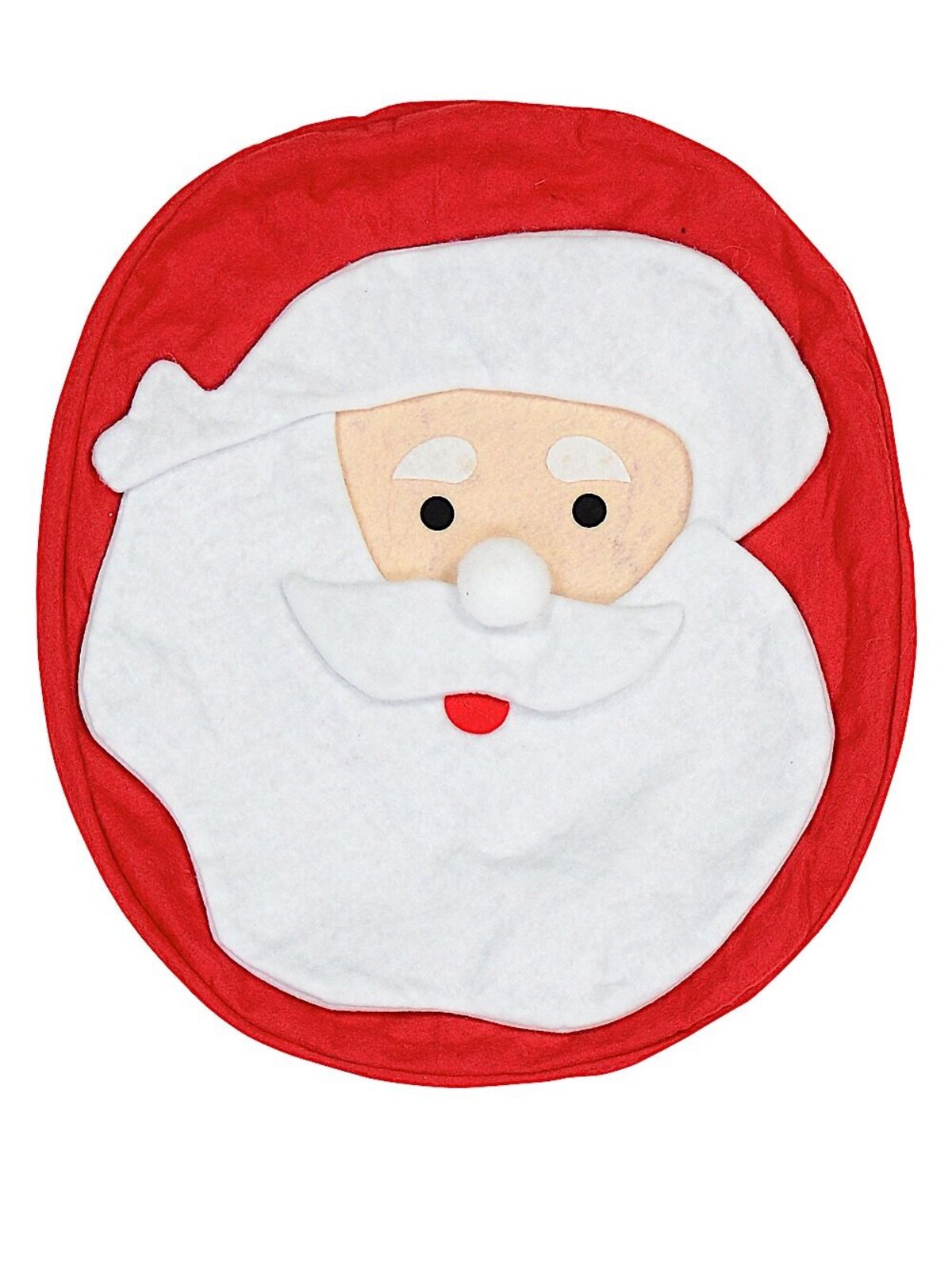 Santa Toilet Seat Cover &amp; Floor Mat Christmas Bathroom Set - Fits Most Thrones — image 2
