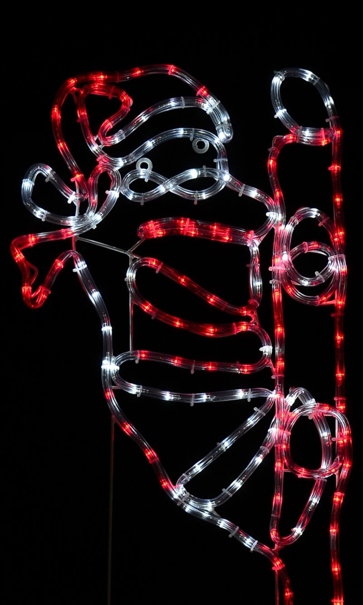 Santa Up Chimney LED Rope Light in Red & White with Controller - 1.3m