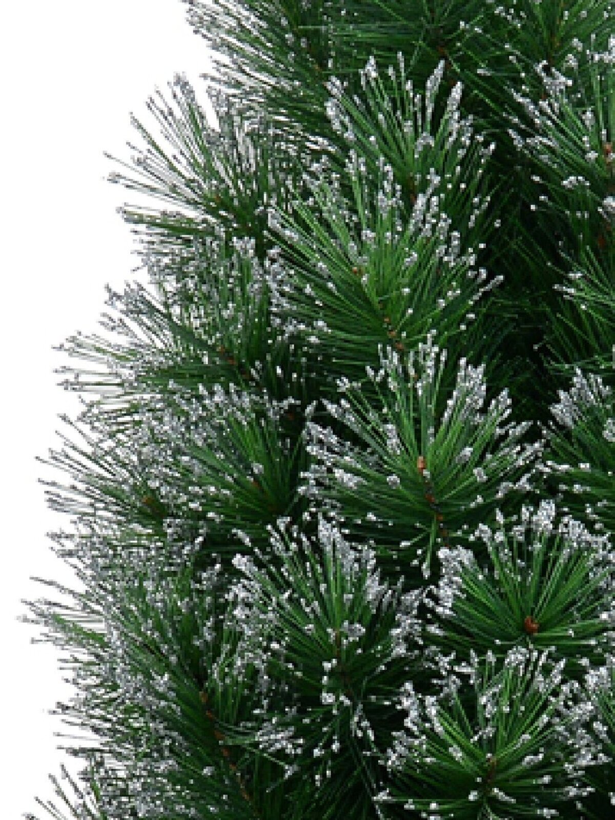Silver Glittered Needle Tip Pine Tabletop Christmas Tree with 96 Tips - 90cm
