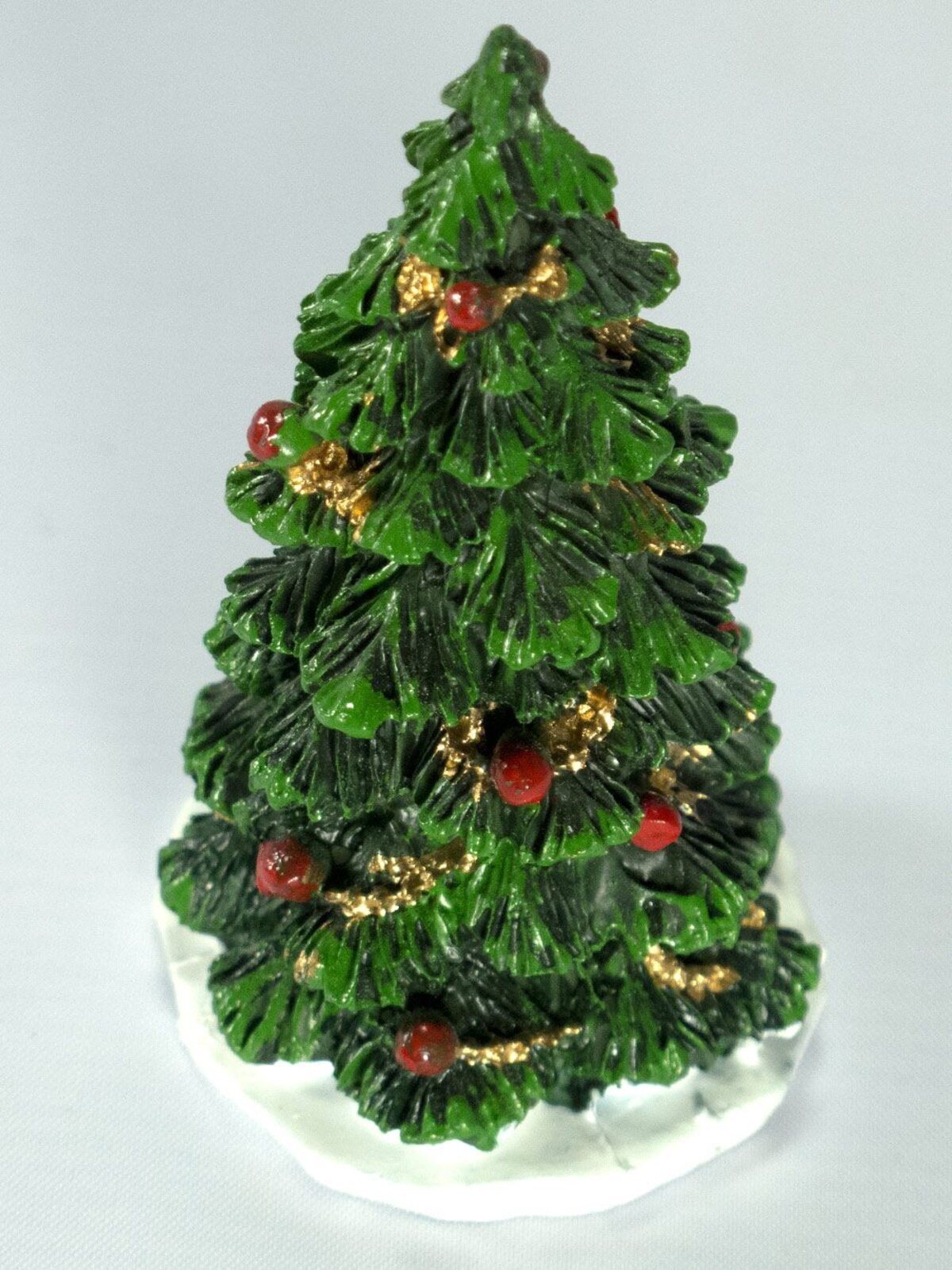 Traditional Resin Decorated Christmas Tree Figurine - 75mm — image 2