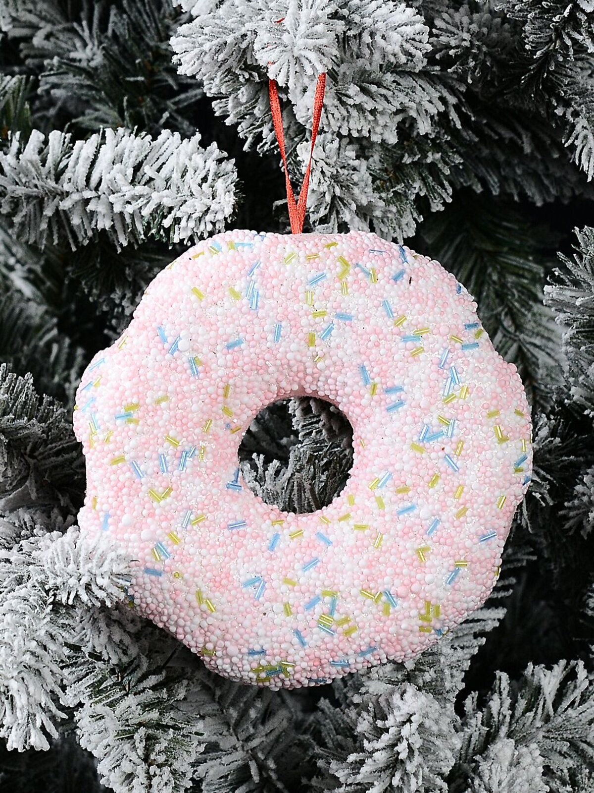 Whimsical Pink Frosted Doughnut Sweet Whimsical Essential Ornament | 16cm — image 2
