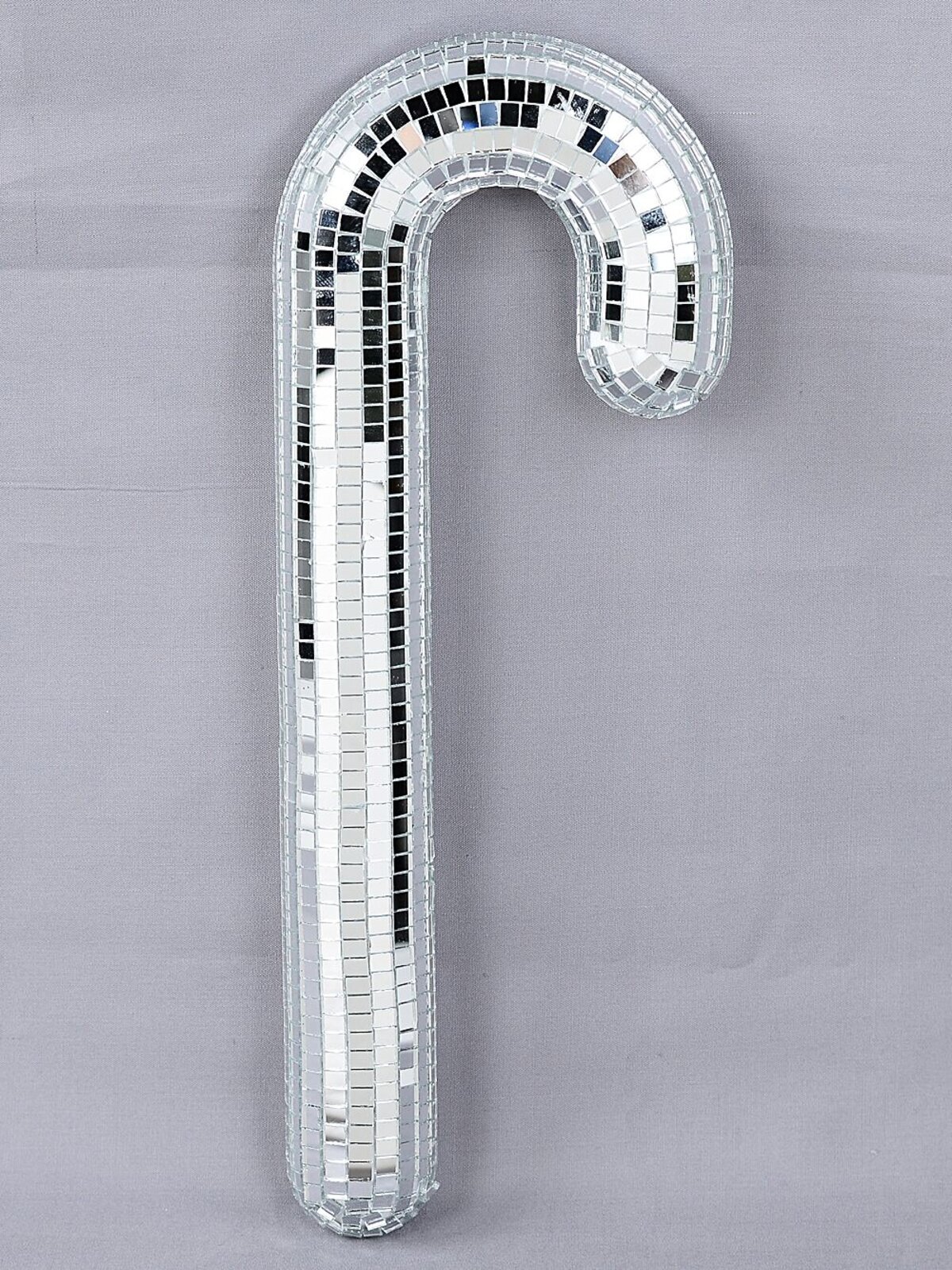 Whimsical Silver Mirror Ball Candy Cane Ornament | 26cm — image 3