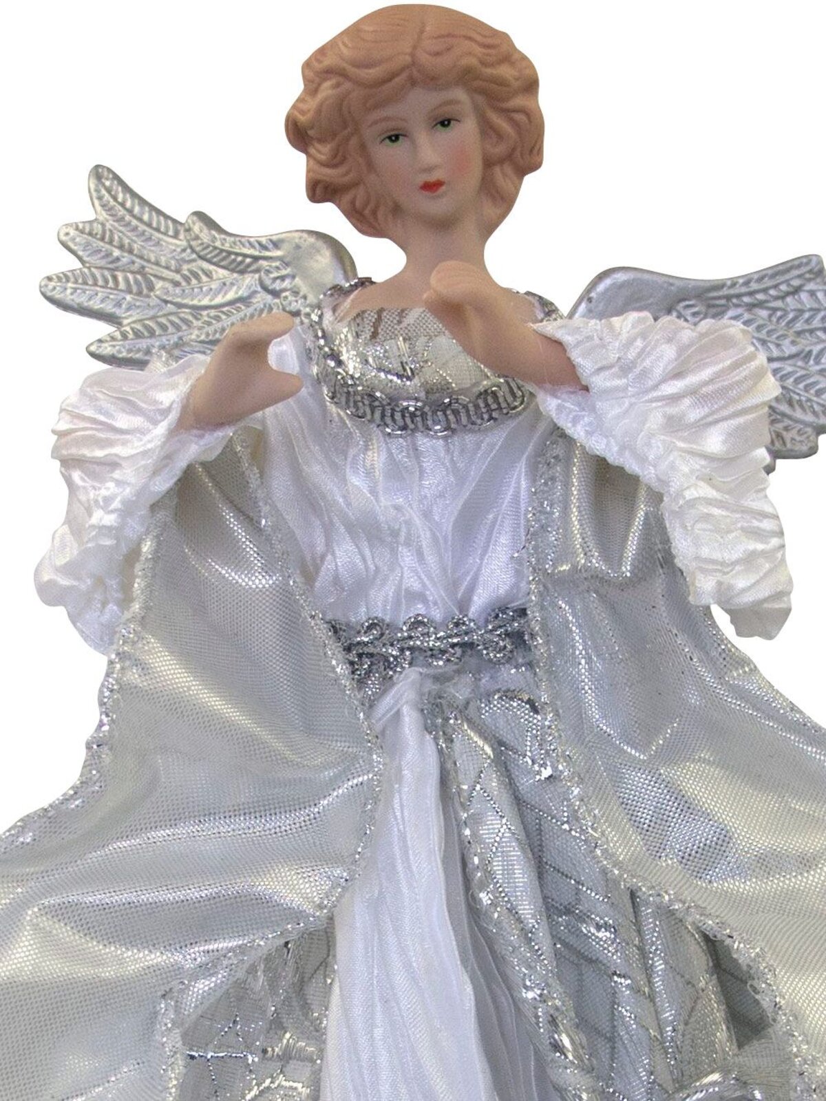 White & Silver Decorative Angel With Wings - 20cm — image 2