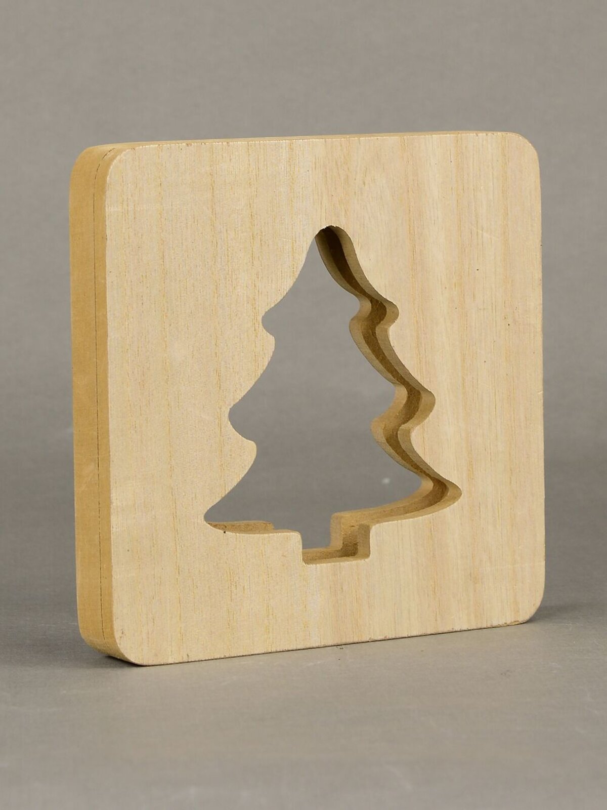 Wooden Tree Laser Cut-Out With Green SMD Christmas Ornament - 18cm — image 3