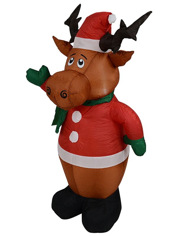 1.2m Adorable Waving Reindeer Illuminated Christmas Inflatable — image 6