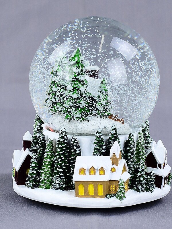 Winter Town Scene With Music & Lights Waterball Snow Globe | 11cm — image 9