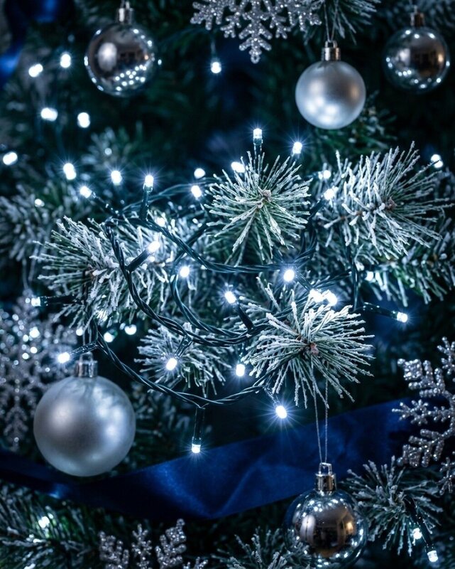 300 Cool White LED String Fairy Lights 8 Function With Timer | 15m — image 2