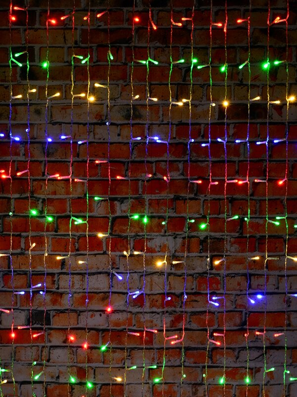 600 Multi Colour LED Curtain Lights 8 Function With Timer | 3m x 3m