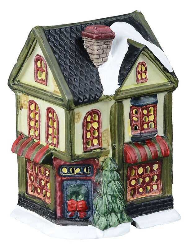 24 Piece Christmas LED Village Set With Bakery, Shop, Homes & Townsfolk — image 9