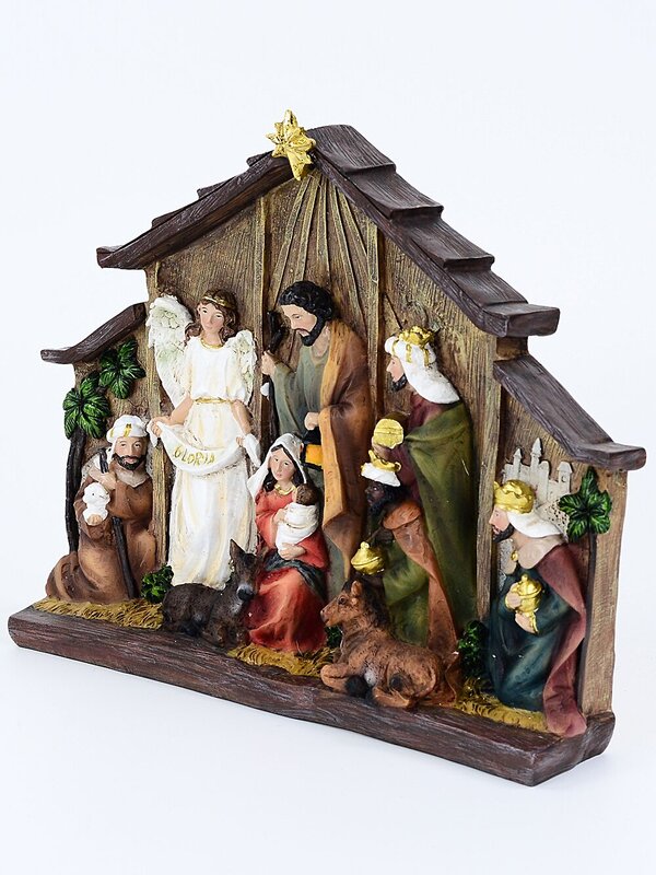 Bethlehem Nativity Scene Embossed Resin Ornament | 25cm — image 5
