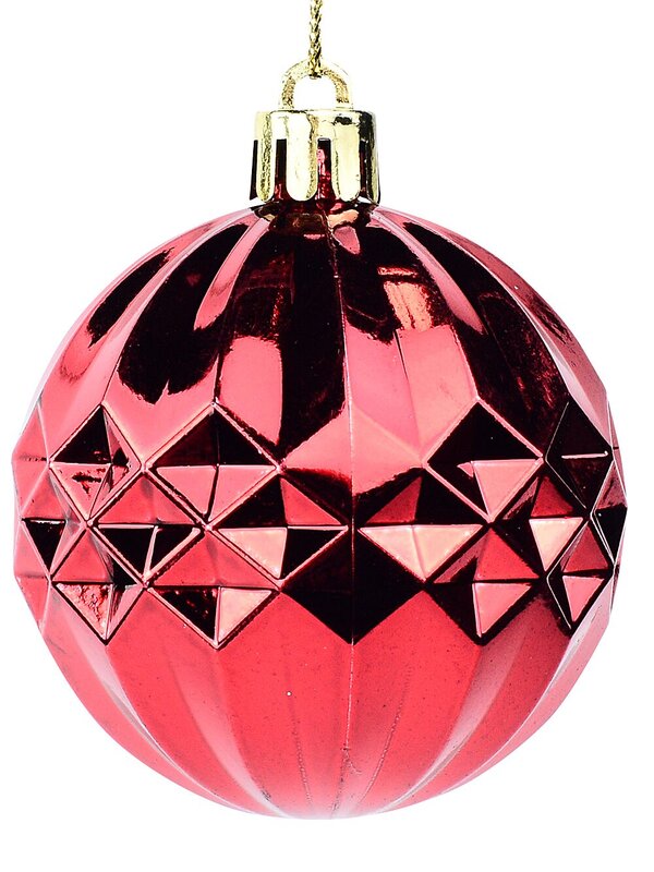 35x Red Shiny Matte Glitter & Pearl Essential Baubles | 60mm — image 6