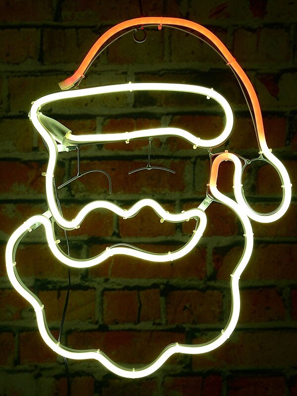 41cm Radiant Santa Portrait Outdoor Red & White LED Neon Flex Display — image 5