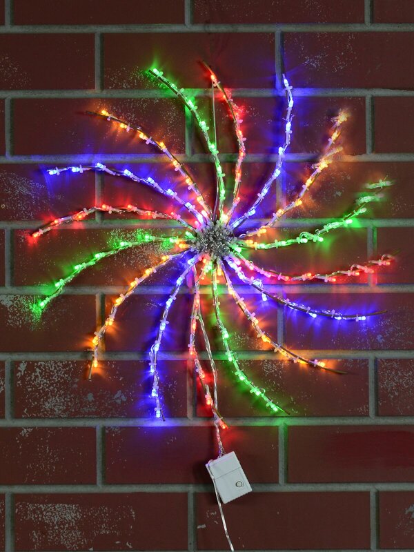 49cm Multi Colour LED Spiral Galaxy Pinwheel Light Display — image 5