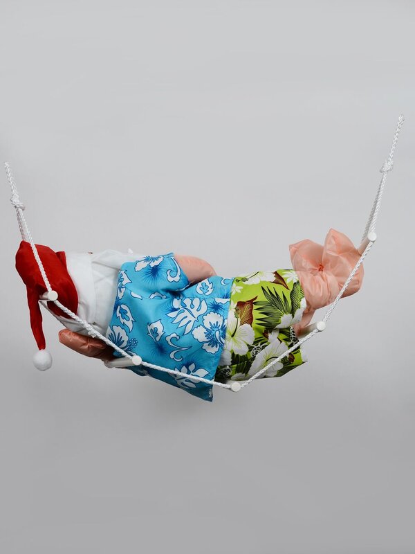 Hanging Summer Santa Hammock Outdoor Nylon Christmas Decoration | 65cm — image 6