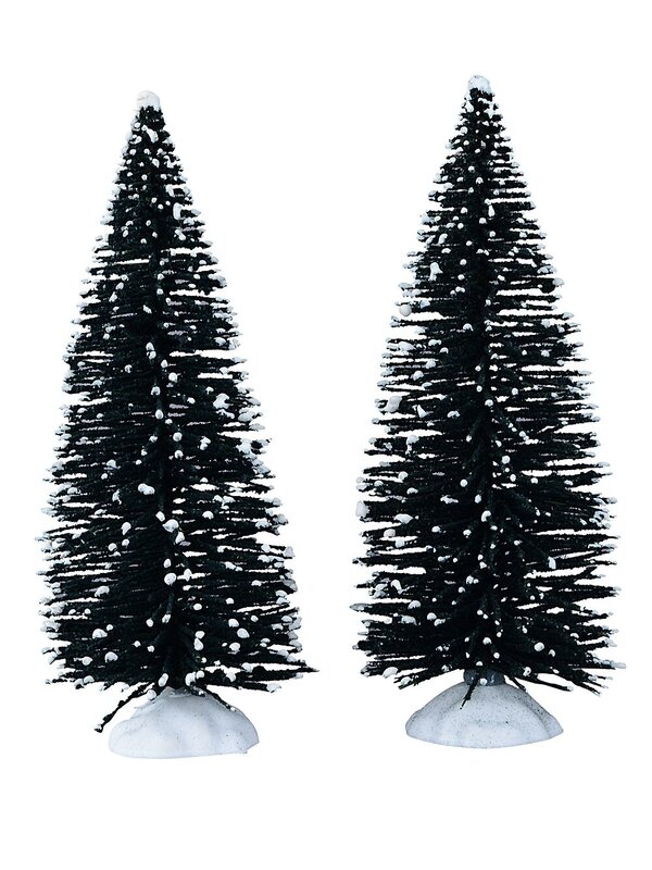 9x Snow Tipped Pine Tree & Shrub Village Scenery | 21cm Tree — image 6