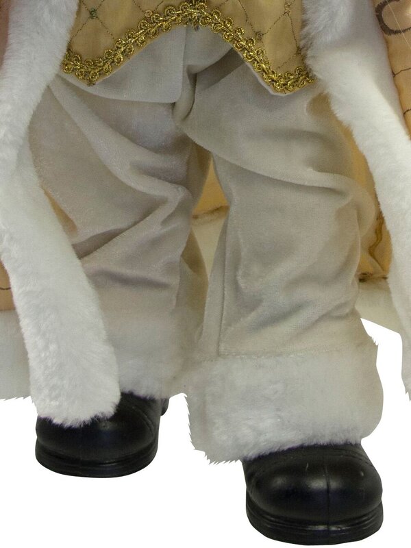 Gold & Ivory Suit Standing Decorative Santa With Gifts - 46cm — image 10