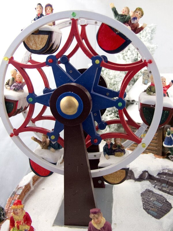 Illuminated, Animated & Musical Winter Resort Village Scene Ornament - 66cm — image 7
