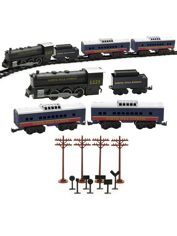 North Pole Express With Operating Headlight Christmas Train Set - 29 Piece Set — image 6