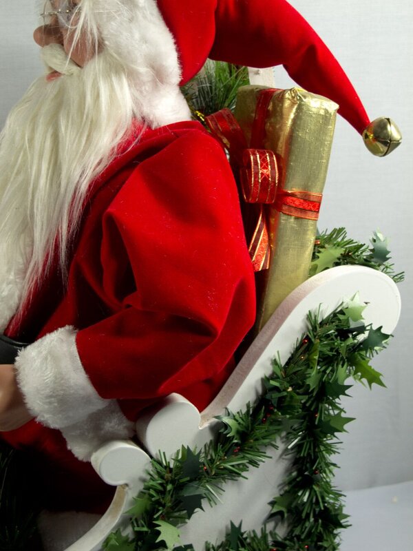 Santa In Sleigh With Deer Fibre Optic Musical Animation - 85cm — image 6