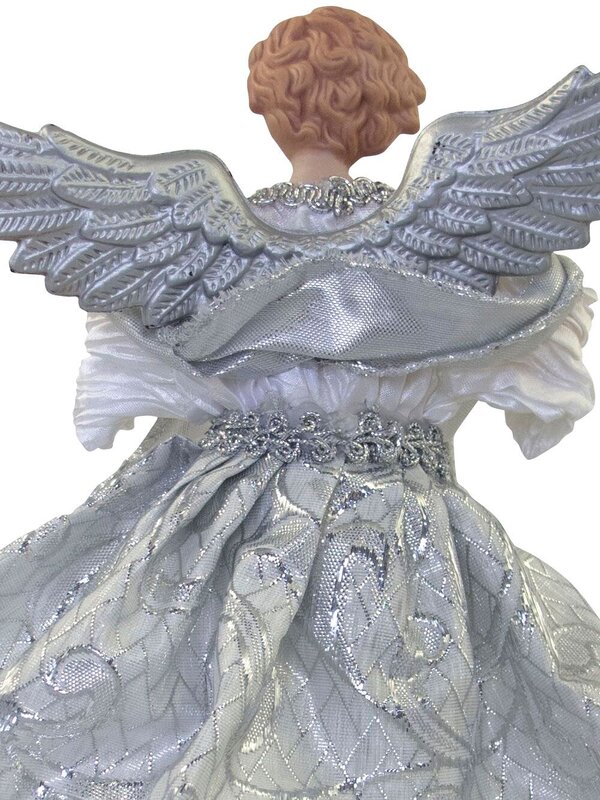 White & Silver Decorative Angel With Wings - 20cm — image 7
