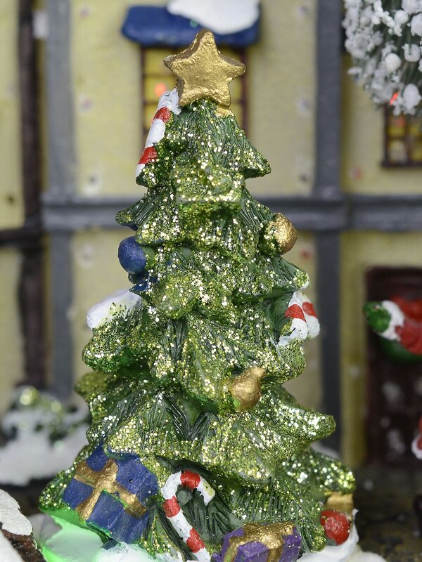Winter Christmas Village & Train Station Scene with Animation & Lights - 23cm — image 8