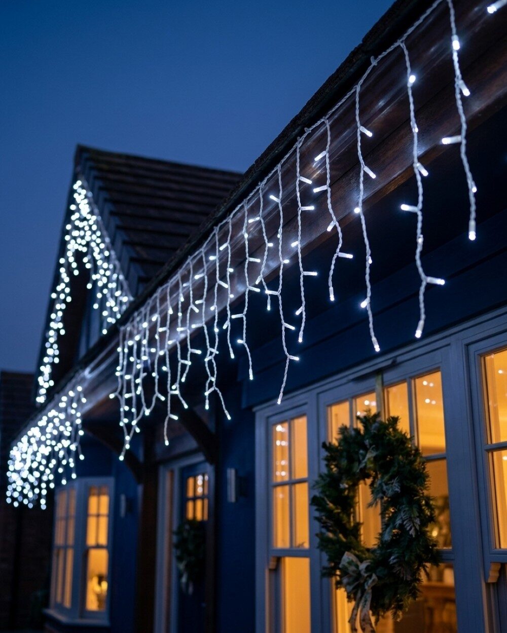 1000 Cool White LED Icicle String Lights 8 Function With Timer | 30m — image 4