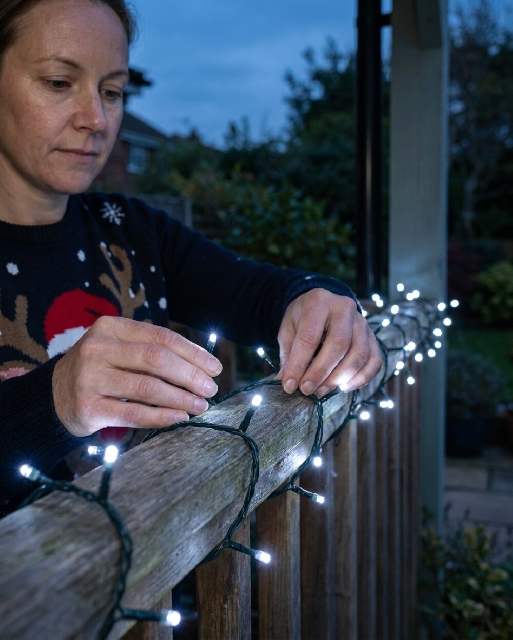 1000 Cool White LED Solar String Fairy Lights 8 Function | 100m — image 3
