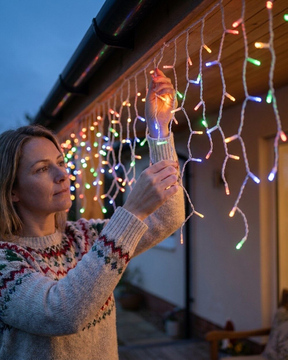 1000 Multi Colour LED Icicle String Lights 8 Function With Timer | 30m — image 3