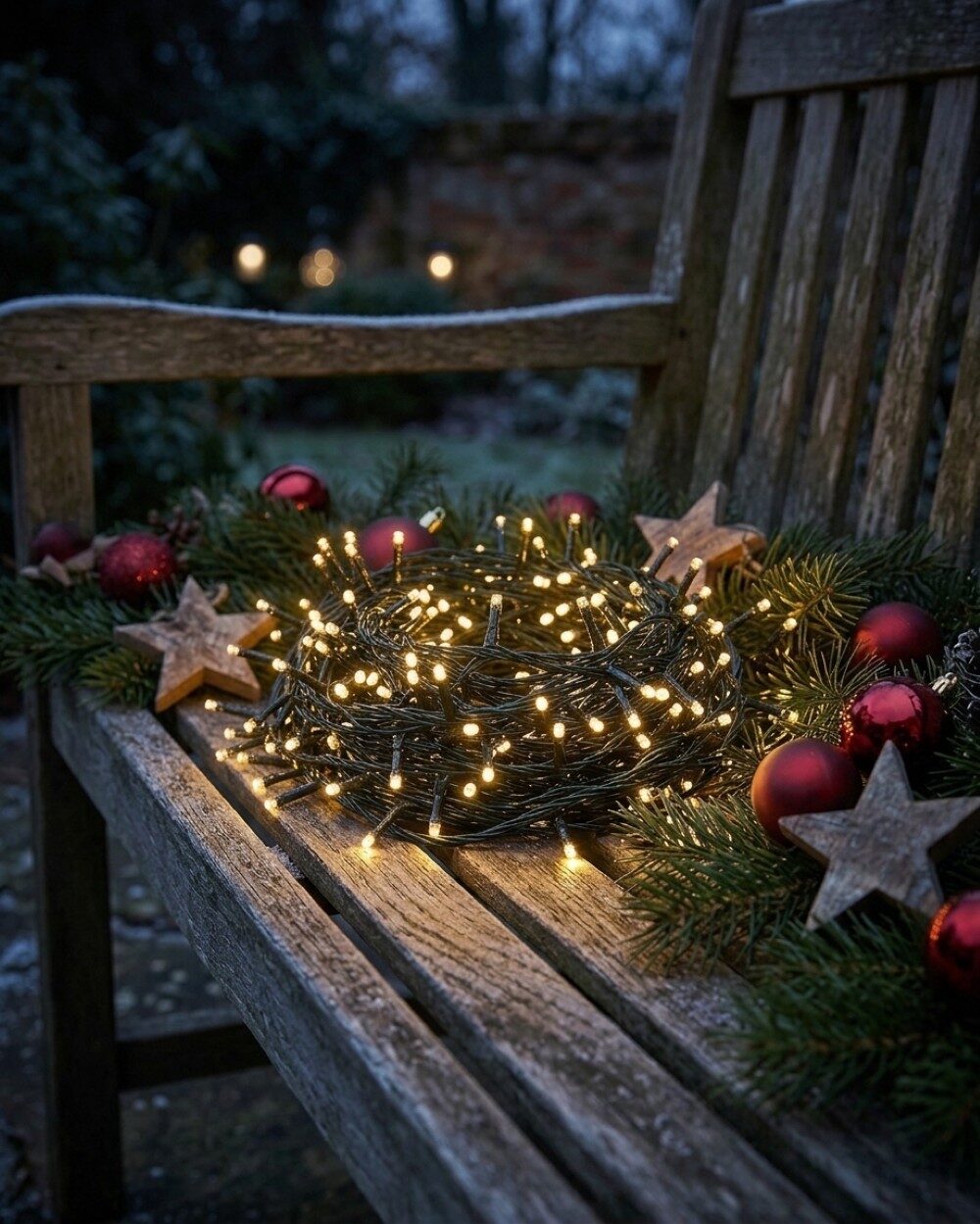 1000 Warm White LED Solar String Fairy Lights 8 Function With Timer | 50m — image 2