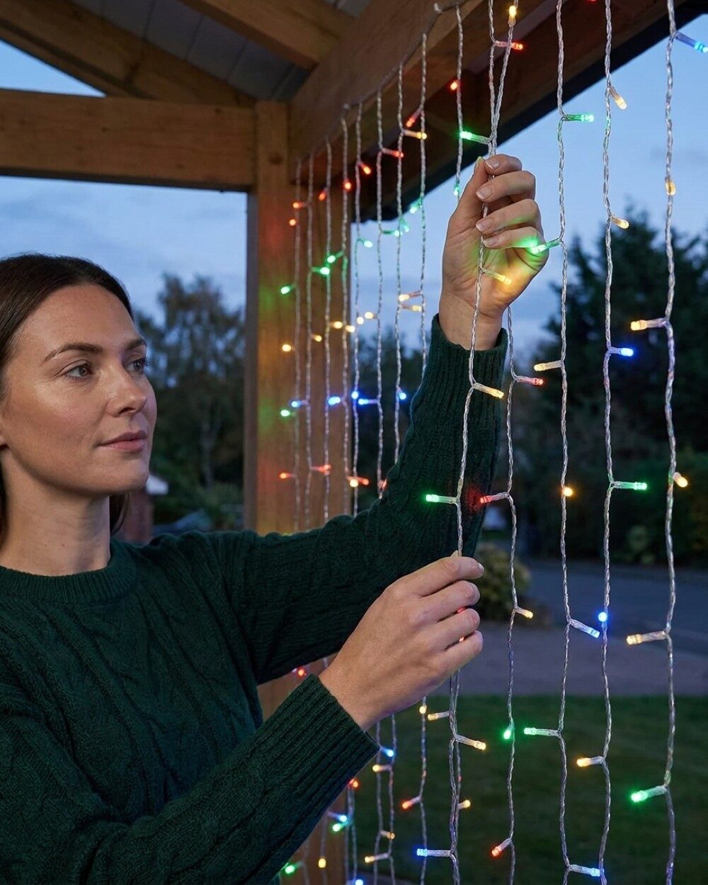 1200 Multi Colour LED Curtain Light 8 Function With Timer | 6m x 3m — image 3