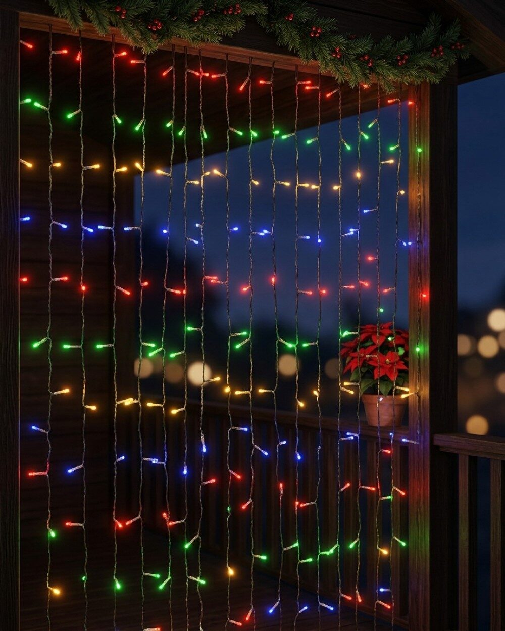 1200 Multi Colour LED Curtain Light 8 Function With Timer | 6m x 3m — image 4