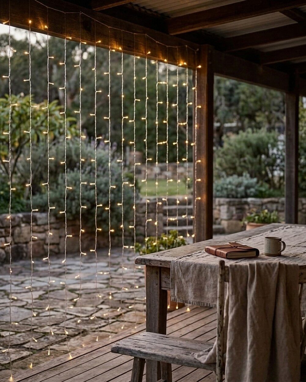 1200 Warm White LED Curtain Light 8 Function With Timer | 6m x 3m — image 4