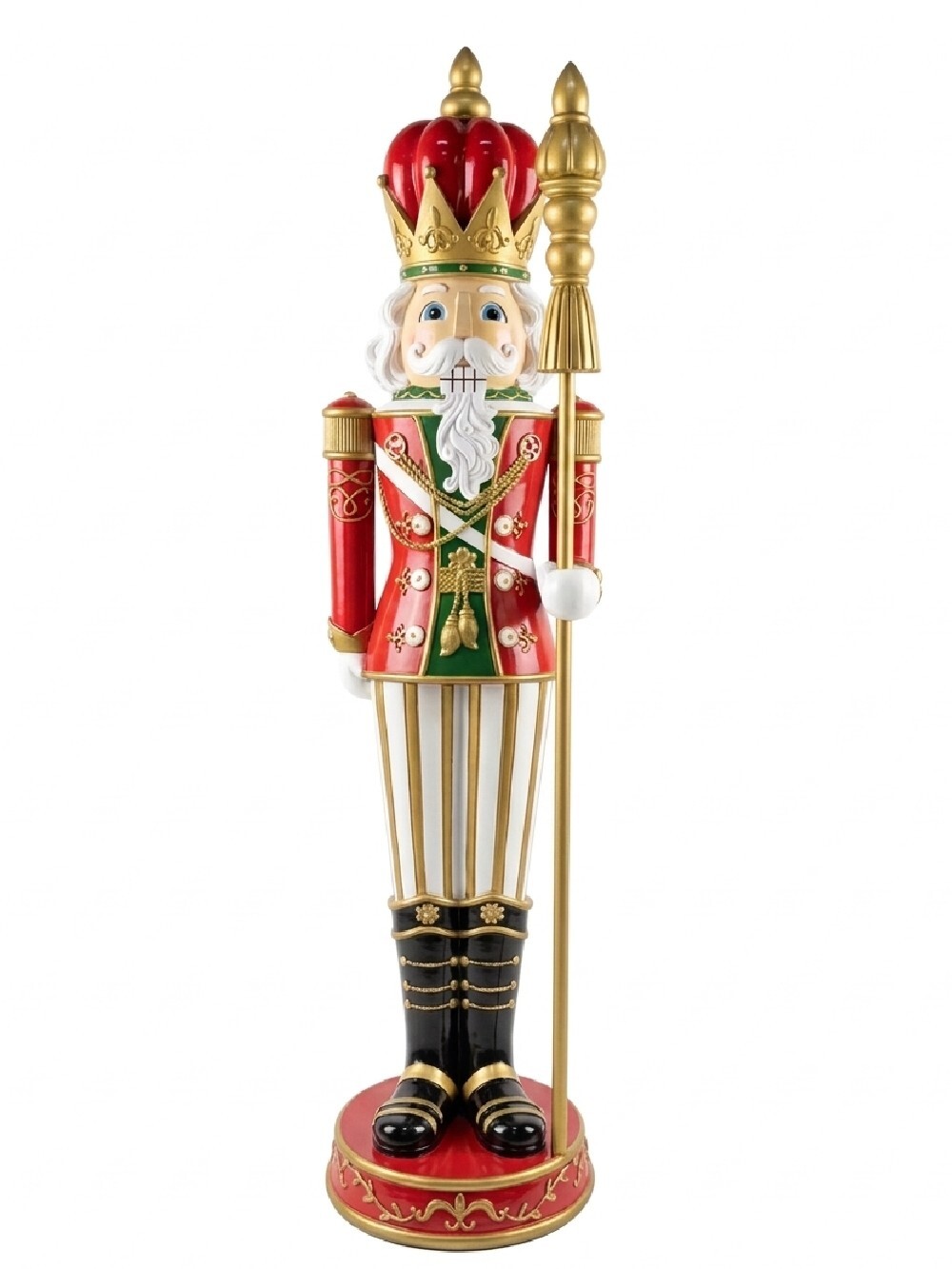 1.25m Traditional Red & Green King Nutcracker Oversized Resin Ornament