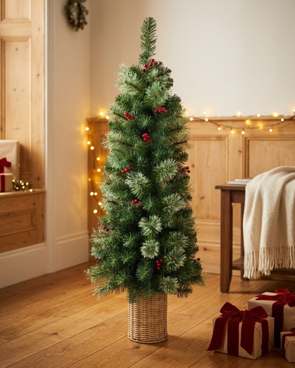 1.2m Juniper Dual Tip Cashmere Sapling Tree With Red Berries | 161 Tips — image 4
