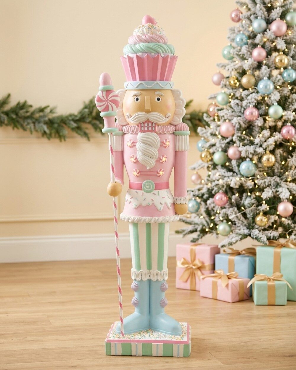 1.53m Cupcake & Sweet Nutcracker Illuminated Life Size Resin Christmas Ornament — image 2