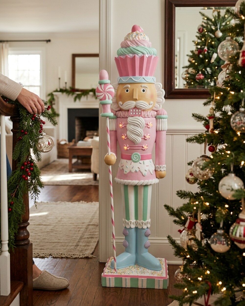 1.53m Cupcake & Sweet Nutcracker Illuminated Life Size Resin Christmas Ornament — image 4