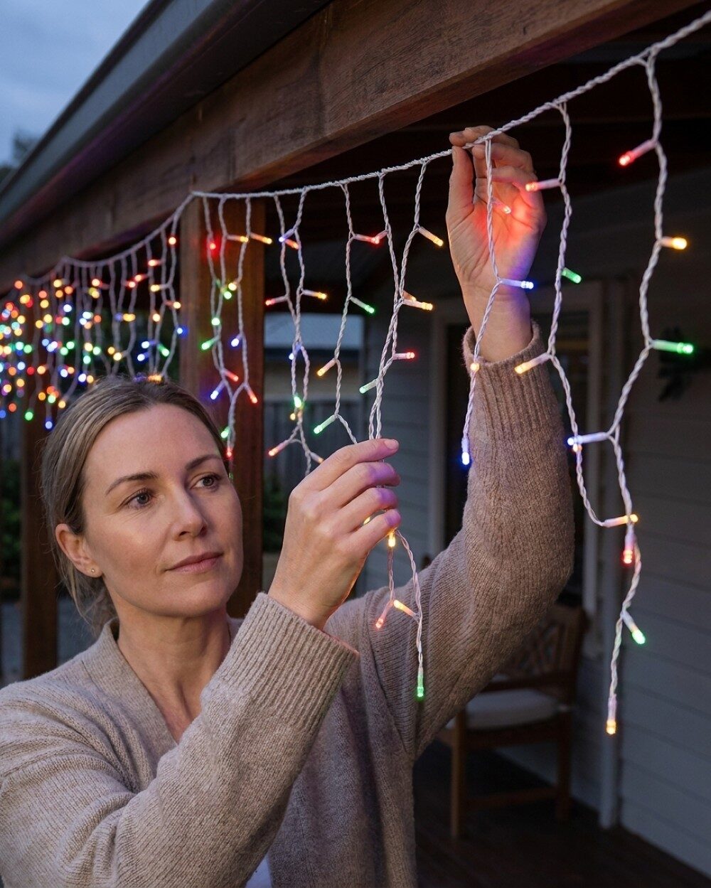 1660 Multi Colour LED Icicle String Lights 8 Function With Timer | 50m — image 3