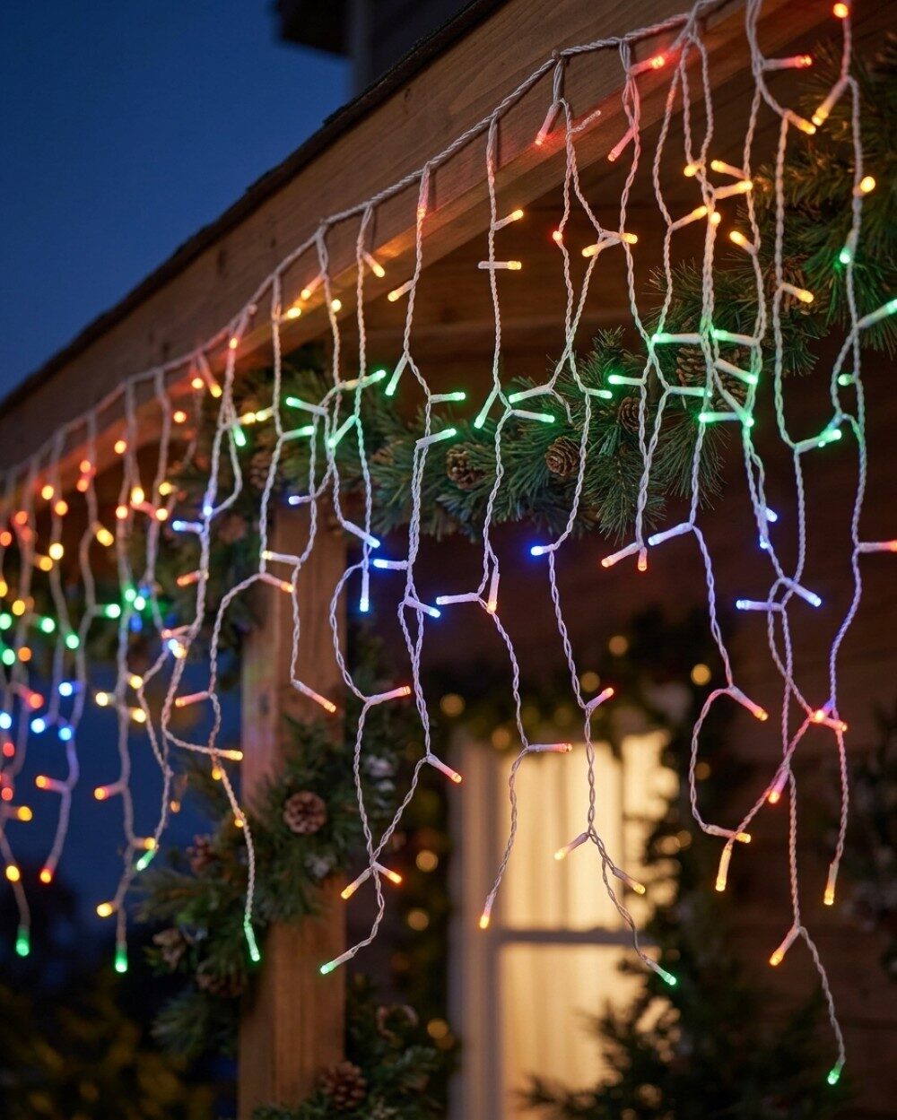 1660 Multi Colour LED Icicle String Lights 8 Function With Timer | 50m — image 2