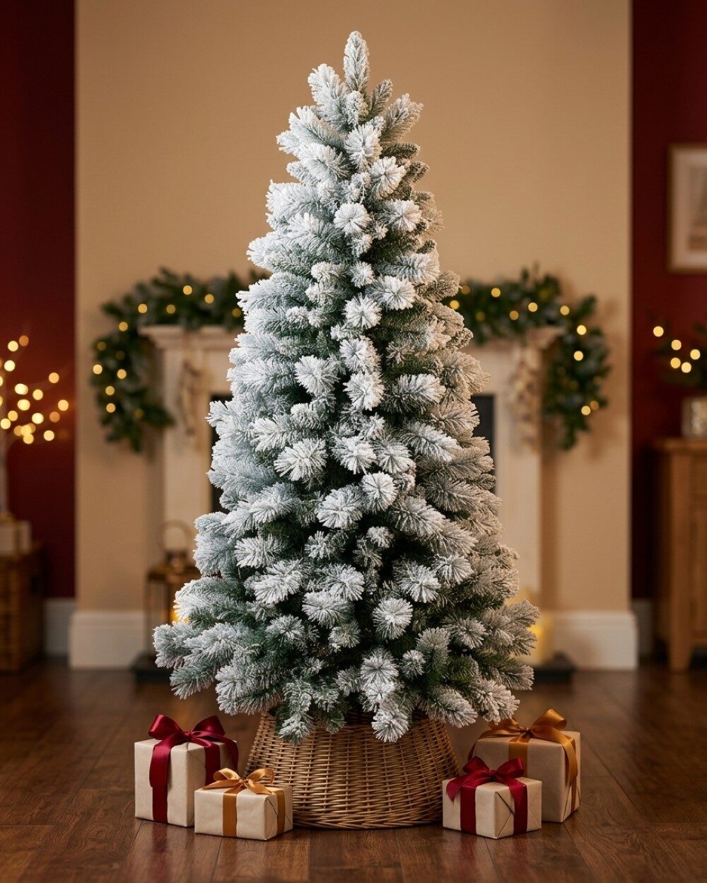 1.8m Bavarian Heavily Flocked Dual Tip Christmas Tree | 497 Spruce & Fir Tips — image 2