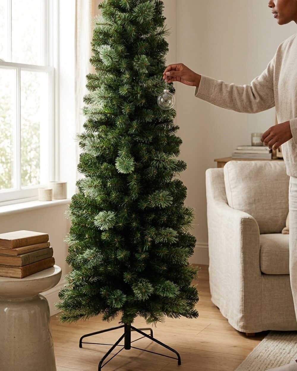 1.8m Montane Pencil Slim Cashmere Dual Tip Christmas Tree | 391 Tips — image 4