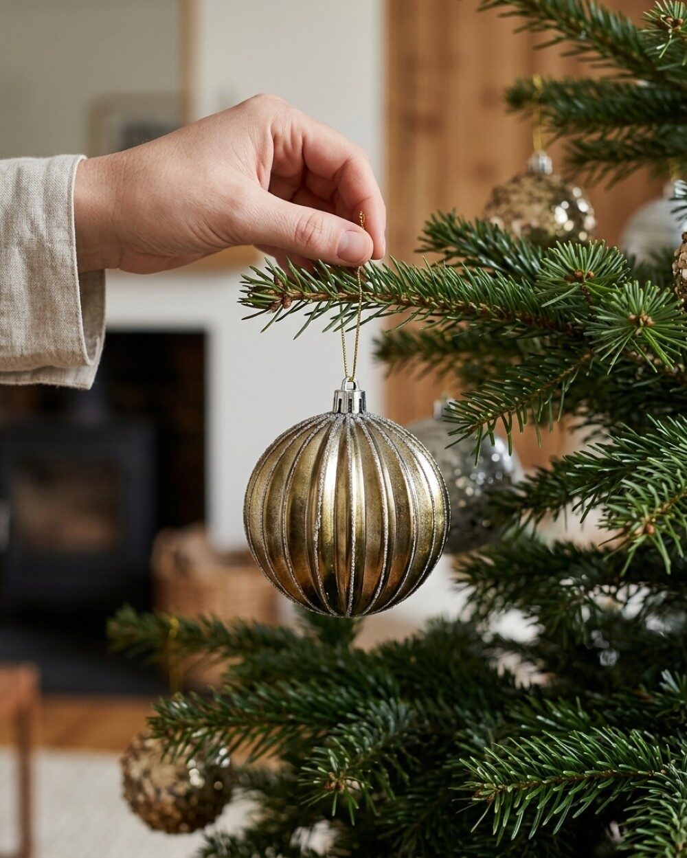 24x Dynamic Mixed Metallic Signature Ribbed & Embellished Baubles | 80mm — image 4